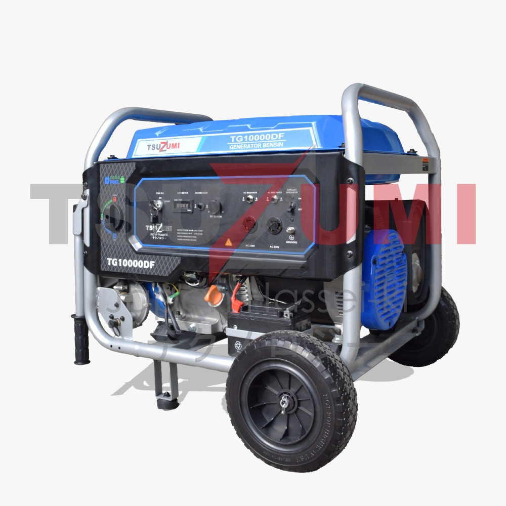 Genset Open 10 KVA 8 KW Bensin & LPG 1 Phase TG10000DF