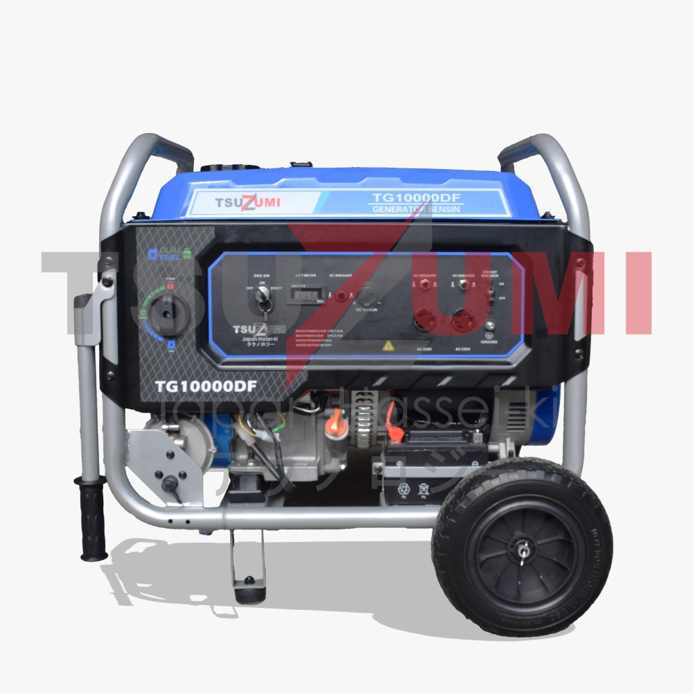 Genset Open 10 KVA 8 KW Bensin & LPG 1 Phase TG10000DF