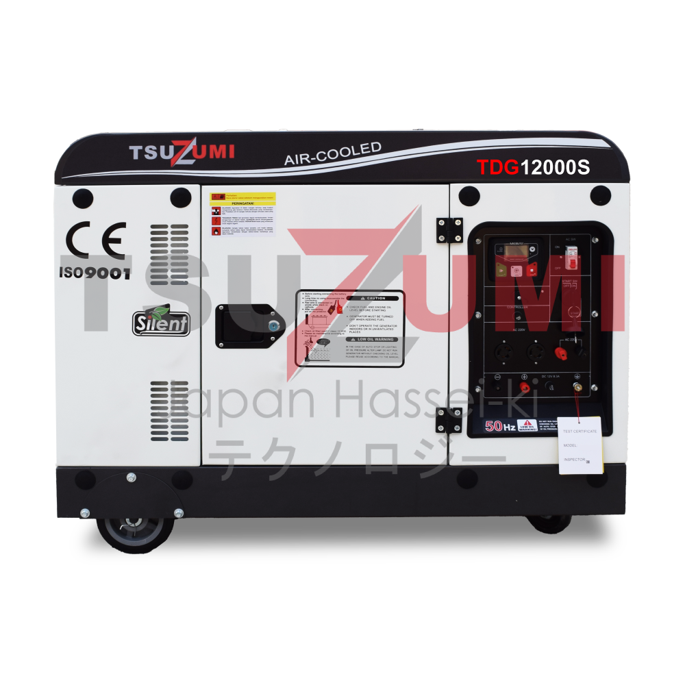 Genset Silent Diesel 12 KVA 9 KW 1 Phase TDG12000S