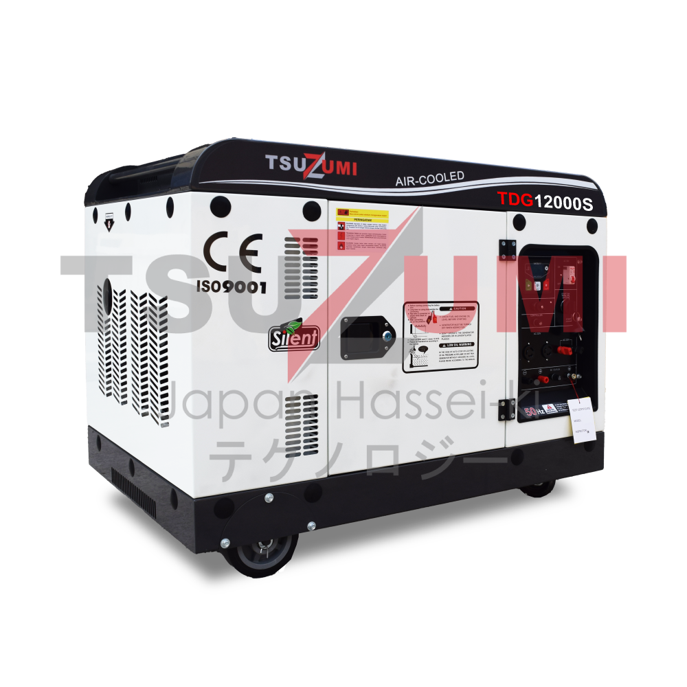 Genset Silent Diesel 12 KVA 9 KW 1 Phase TDG12000S