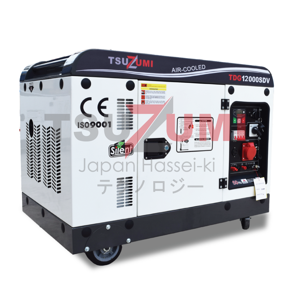Genset Silent Diesel 12 KVA 9 KW 3 Phase TDG12000SDV
