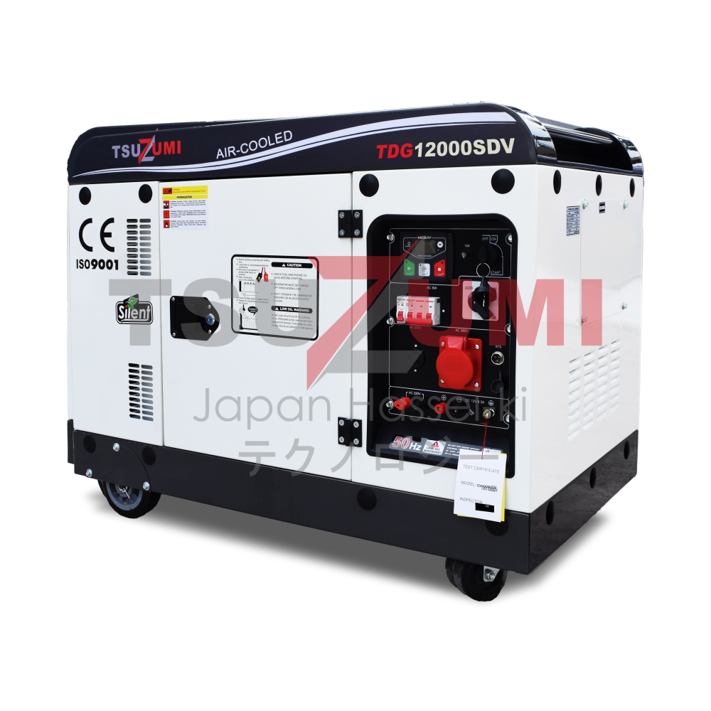 Genset Silent Diesel 12 KVA 9 KW 3 Phase TDG12000SDV