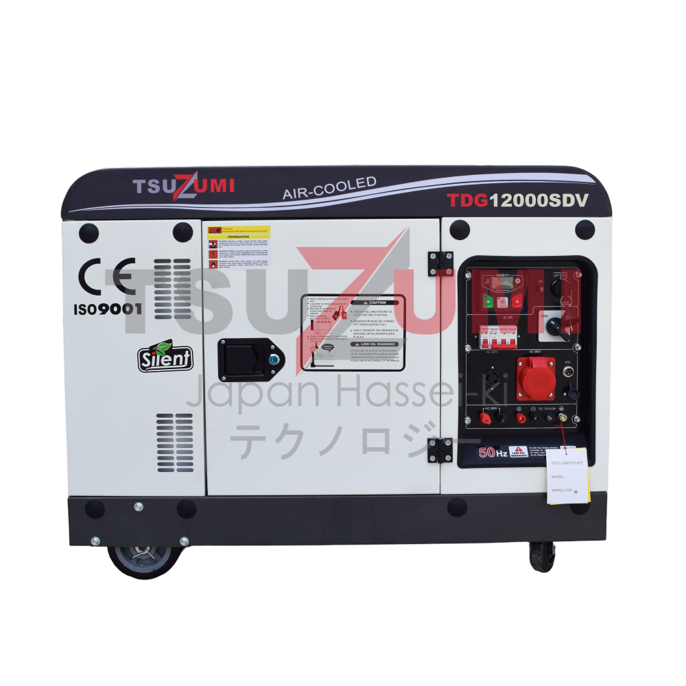 Genset Silent Diesel 12 KVA 9 KW 3 Phase TDG12000SDV