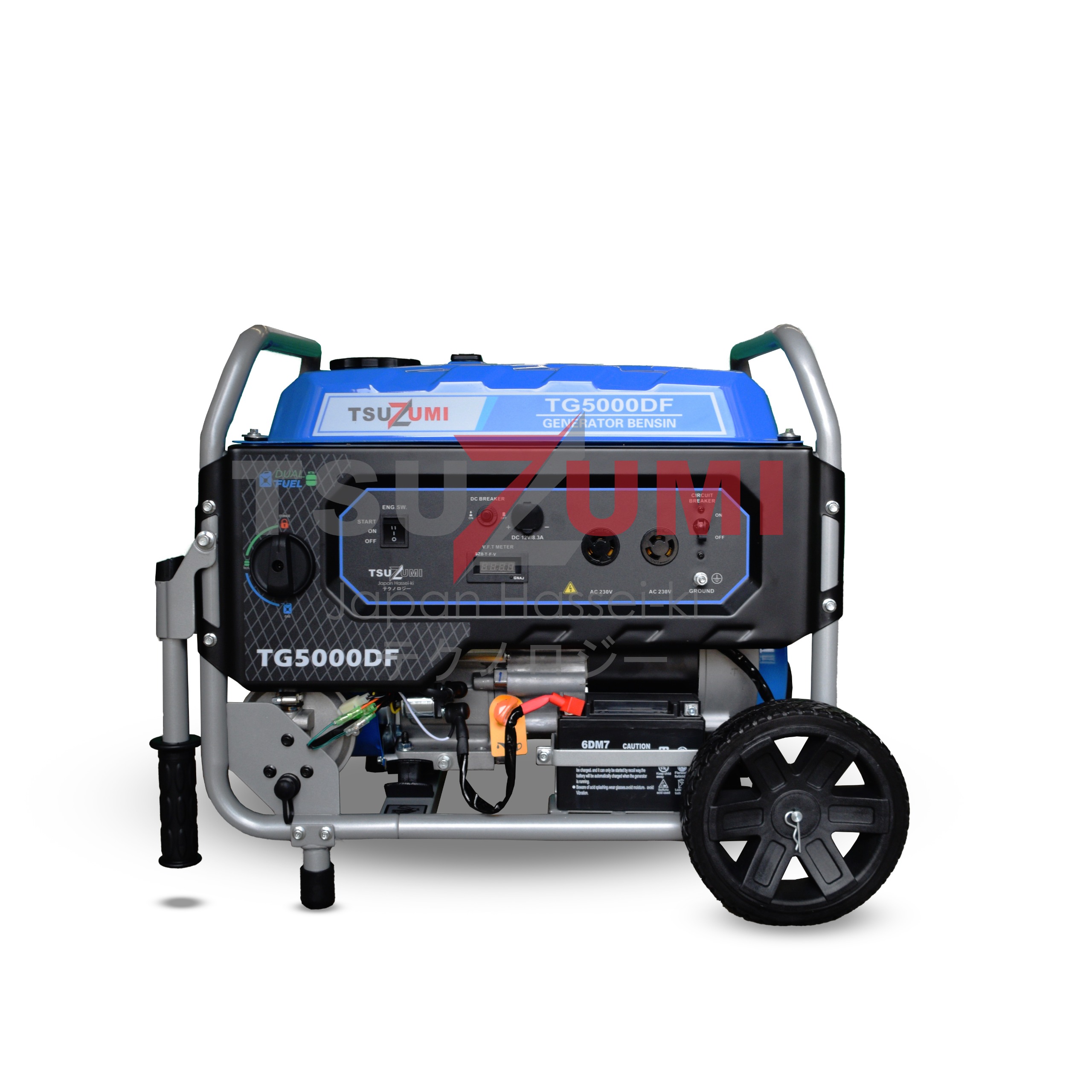 Genset Open 5 KVA 3.2 KW Bensin & LPG 1 Phase TG5000DF