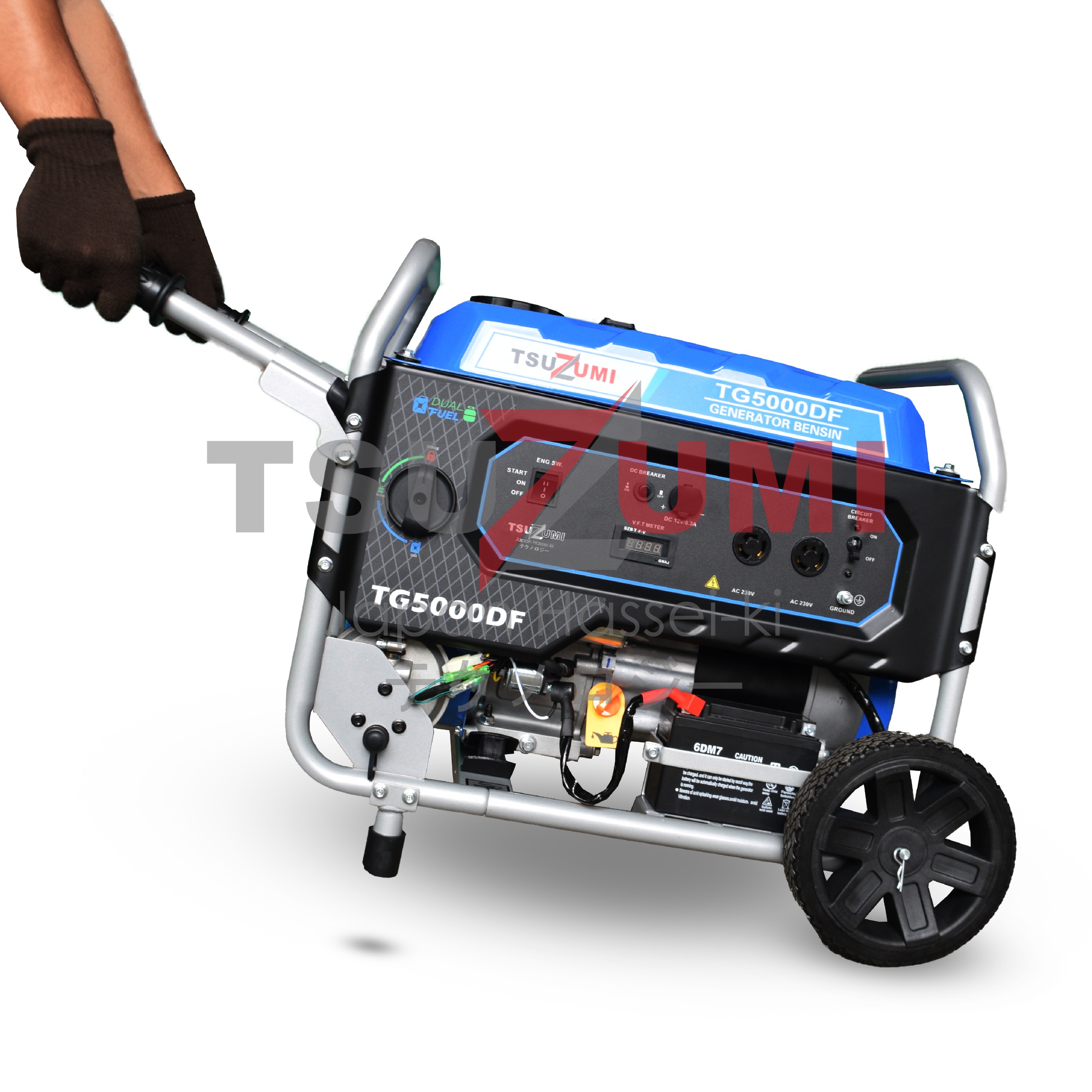 Genset Open 5 KVA 3.2 KW Bensin & LPG 1 Phase TG5000DF