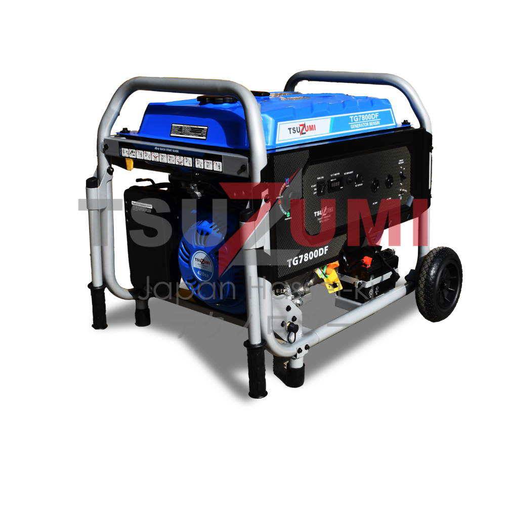 Genset Open 7 KVA 5.5 KW Bensin & LPG 1 Phase TG7800DF