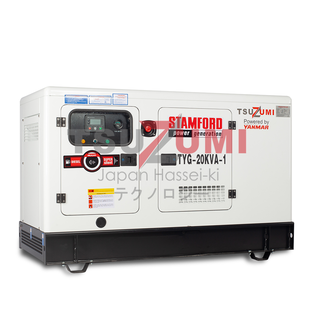Genset Silent Diesel 20 kva 1 phase Tsuzumi TYG 20-1 Kva Engine Powered by Yanmar