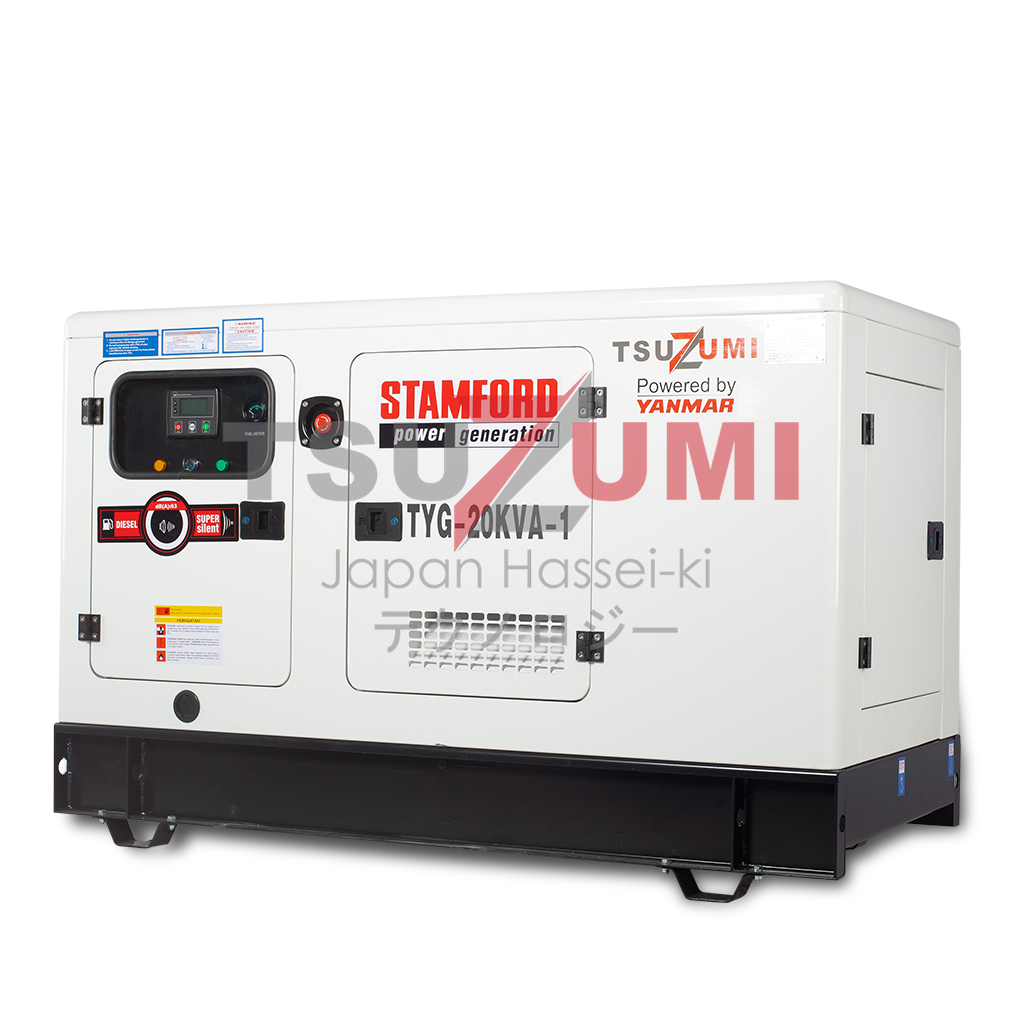 Genset Silent Diesel 20 kva 1 phase Tsuzumi TYG 20-1 Kva Engine Powered by Yanmar