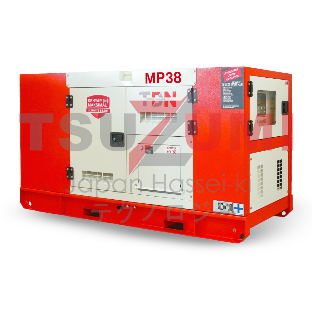 Genset Silent Diesel 30 Kw / 38 Kva Tsuzumi TDN-MP38